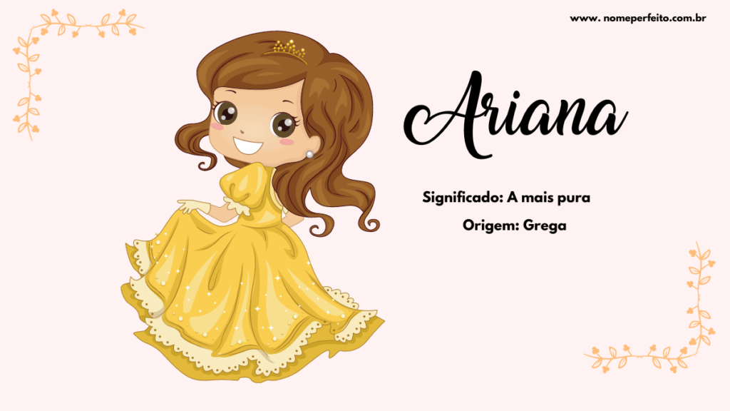 Significado do nome Ariana