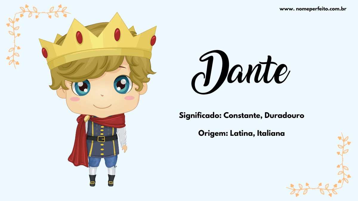 Significado do nome Dante - Dicionário de Nomes Próprios